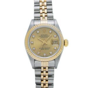 ROLEX Datejust 10P Diamond 69173G X (Manufactured around 1991) Champagne/dia...